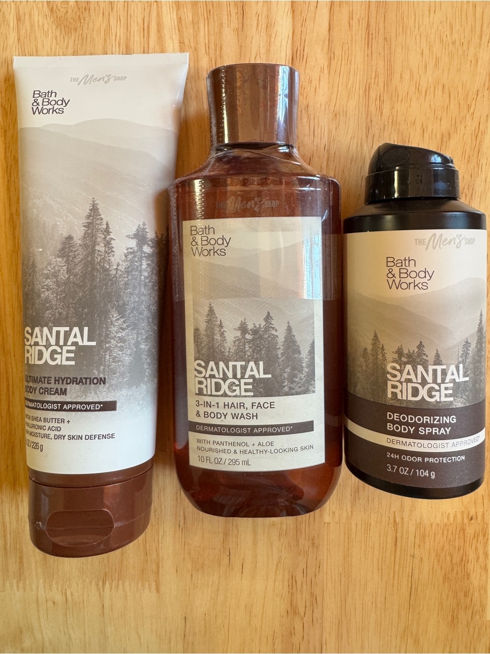 Bath & Body Works Santal Ridge Kids Brown 3-Piece Body & Hair Care Set